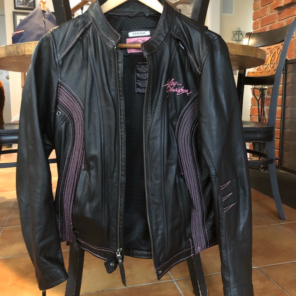 Leather Harley Davidson Jacket and gloves